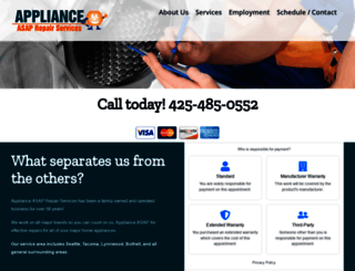 seattlehomeappliance.com screenshot