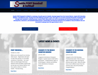 seattleponybaseball.org screenshot