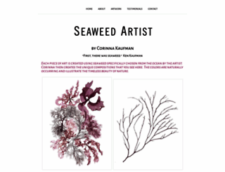 seaweedartist.com screenshot