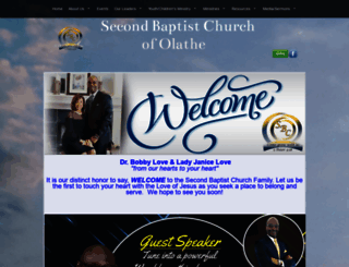 secondbaptistchurchofolathe.org screenshot