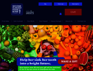 secondharvestnwnc.org screenshot