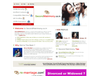 secondmatrimony.co.in screenshot