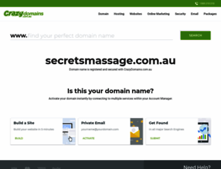 secretsmassage.com.au screenshot