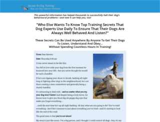secretstodogtraining.com screenshot