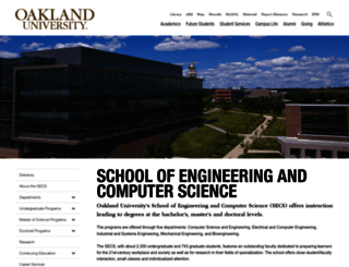 secs.oakland.edu screenshot