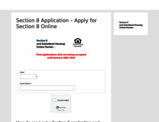 section-8-application.onlinepacket.org screenshot