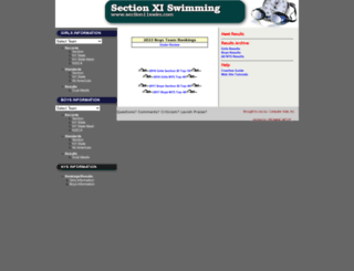 section11swim.com screenshot