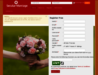 secularmarriage.com screenshot