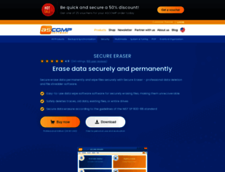 secure-eraser.com screenshot