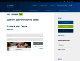 secure.ecobank.com screenshot