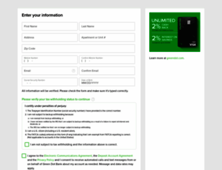 secure.greendot.com screenshot