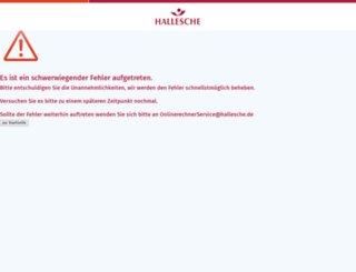 secure.hallesche.de screenshot
