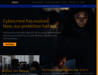 secure.norton.com screenshot