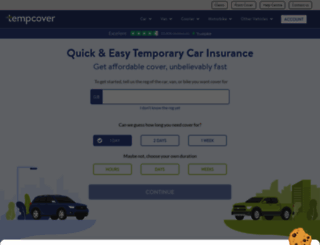 secure.tempcover.com screenshot