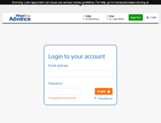 secure.wagedayadvance.co.uk screenshot