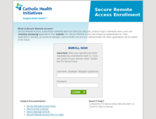 secureaccess.catholichealth.net screenshot