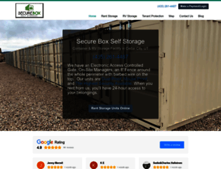 secureboxselfstorage.com screenshot