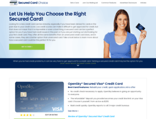 securedcardchoice.com screenshot