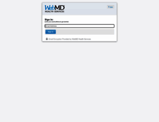 securemessage.webmdhealth.com screenshot