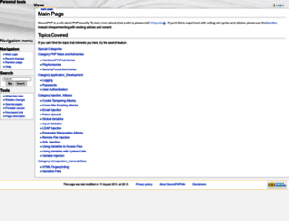 securephpwiki.com screenshot