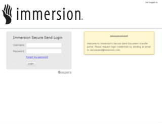 securesend.immersion.com screenshot
