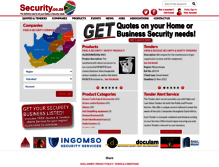 security.co.za screenshot