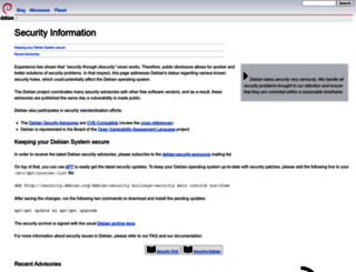 security.debian.org screenshot