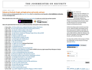 security.thejoshmeister.com screenshot