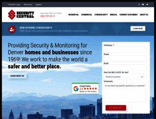 securitycentralinc.com screenshot