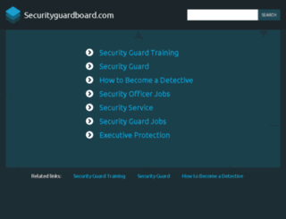 securityguardboard.com screenshot