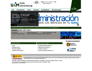 sede.uam.es screenshot