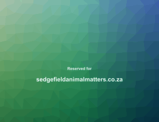 sedgefieldanimalmatters.co.za screenshot
