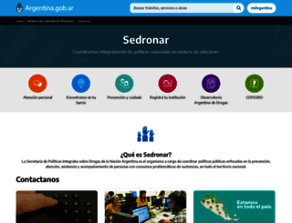 sedronar.gov.ar screenshot