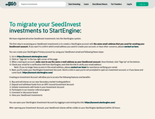 seedinvest.com screenshot