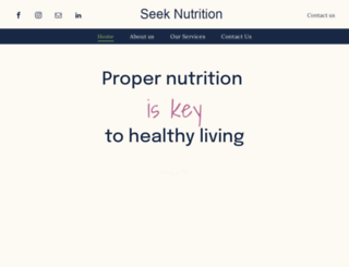 seeknutrition.com.au screenshot