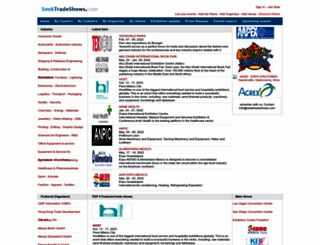 seektradeshows.com screenshot