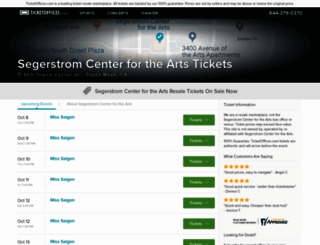 segerstromcenterforthearts.ticketoffices.com screenshot