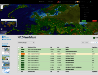 seismicportal.eu screenshot