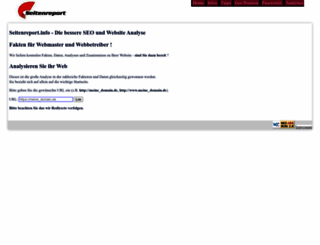 seitenreport.info screenshot