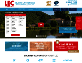 sejour-linguistique-lec.fr screenshot