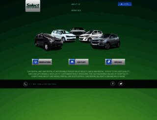 selectcarhire.co.za screenshot