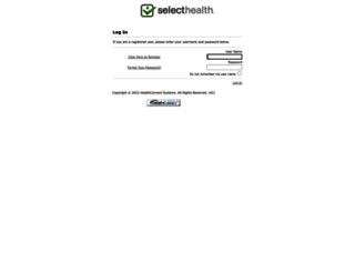 selecthealth.healthconnectsystems.com screenshot