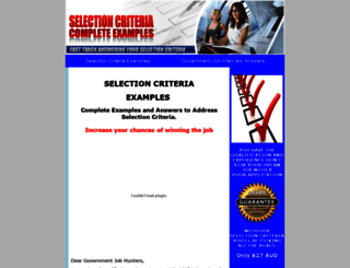 selectioncriteria-examples.com screenshot