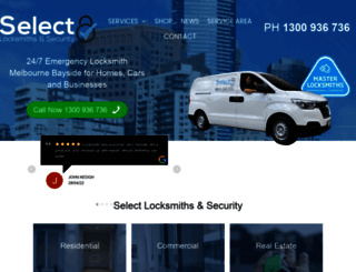 selectlocksmithsecurity.com.au screenshot