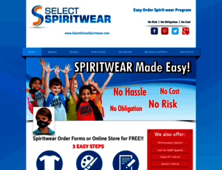 selectschoolspiritwear.com screenshot