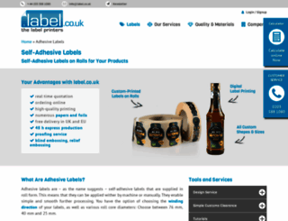 selfadhesive-labels.co.uk screenshot