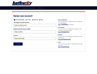 selfcare.hathway.com screenshot
