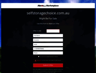 selfstoragechoice.com.au screenshot
