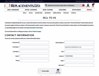 selltous.replacements.com screenshot