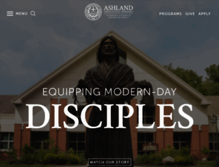 seminary.ashland.edu screenshot